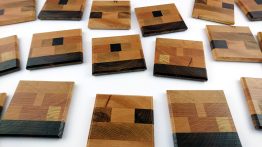 Messy Group of End Grain Coasters